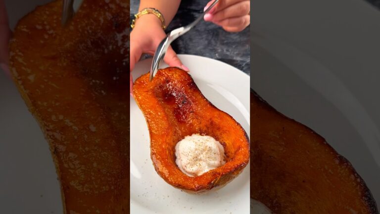 Crispy pumpkin brulee dessert #squash #dessert #brulee