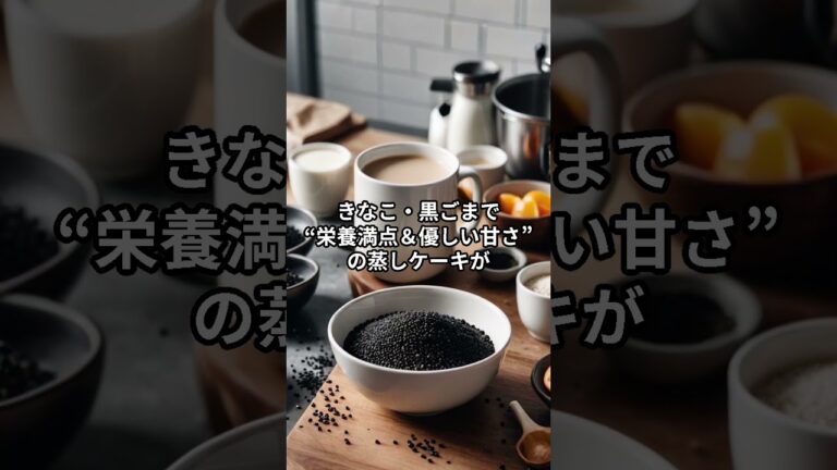 罪悪感ゼロ! マグカップで“きなこ黒ごま蒸しケーキ” #秒ワザLab
