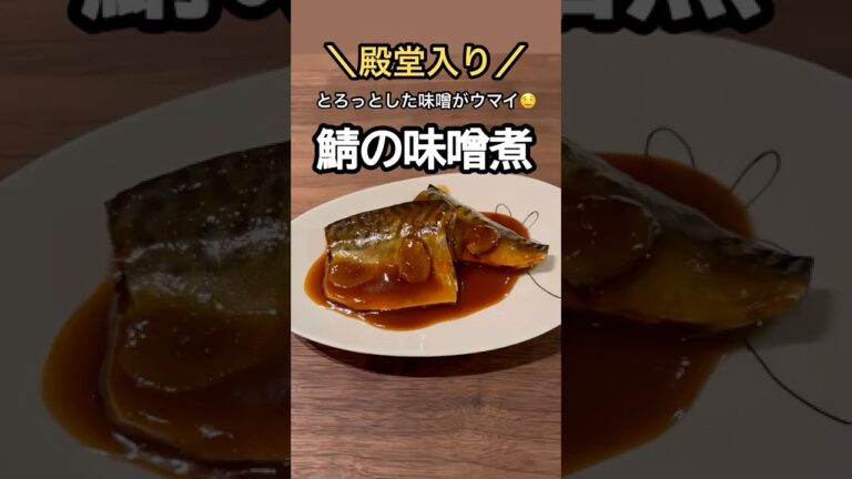 【殿堂入り】とろっとした味噌がウマイ🤤鯖の味噌煮作ってみた🐟