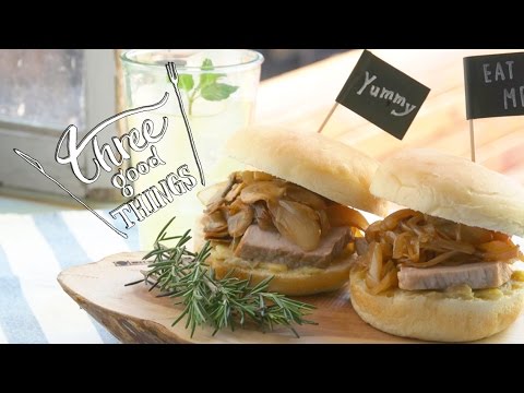ジューシーなハンバーガーに、甘い隠し味【豚肉×バナナ×たまねぎ】- Three Good Things -