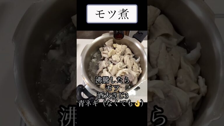 【お家居酒屋】モツ煮