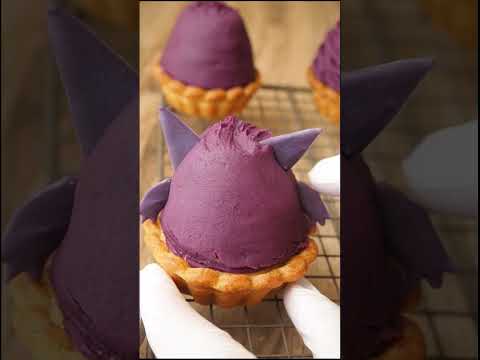 紫芋モンブランでゲンガーを作ってみたよ✨#shorts #お菓子作り #ポケモン #ゲンガー