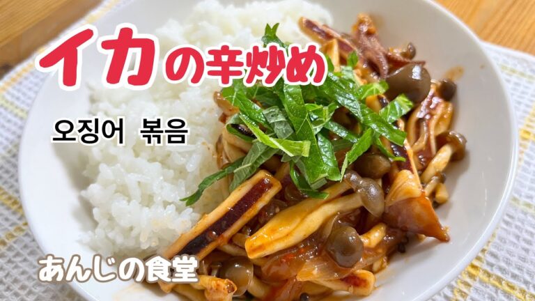 【イカの辛炒め】お酒のおつまみに丼に/オジンオポックム/오징어 볶음/Ojino bokkeum