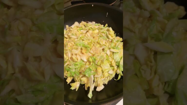 【材料2つ】長芋とキャベツのフワフワお好み焼き✨#キャベツレシピ #easyrecipe