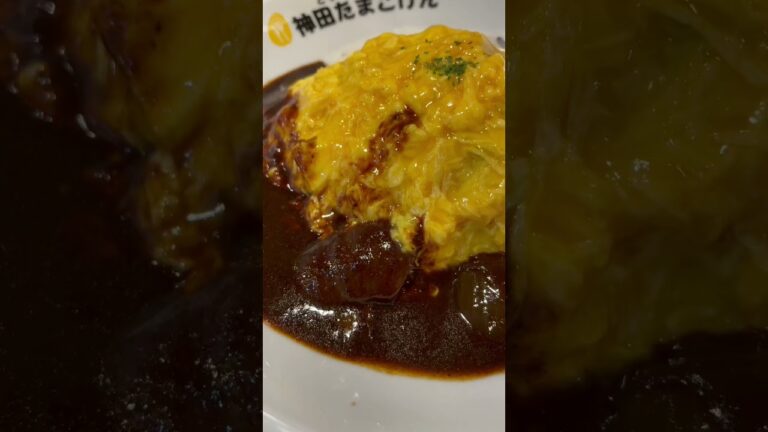 とろ〜りオムライスの店「神田たまごけん」🥚ハヤシきのこ　確かにとろ〜りしてました😋