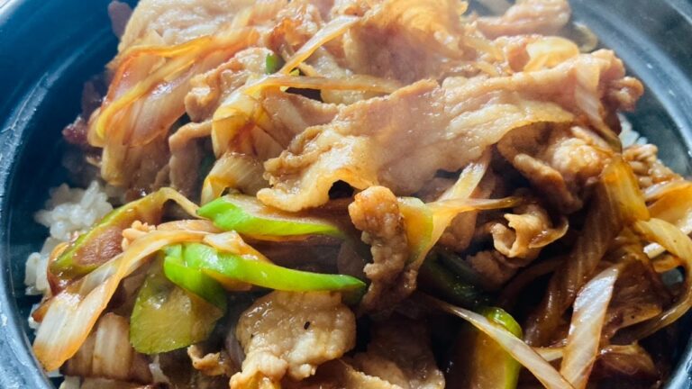 豚バラ肉とネギとお米があれば幸せ #shorts