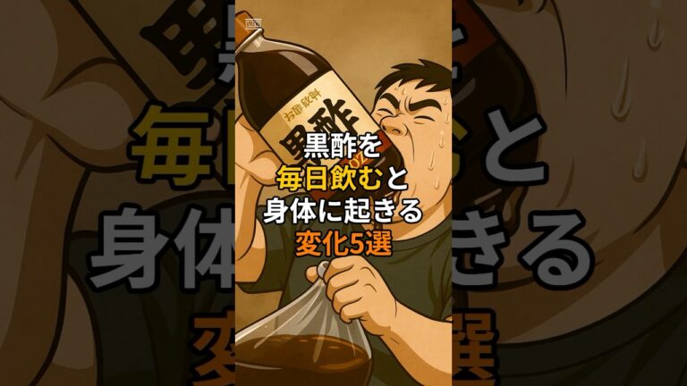 黒酢を毎日飲むと起きる変化5選　#健康 #雑学