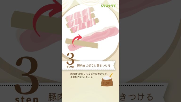 ご飯が進むてりてり肉巻き！お弁当にも♪ごぼうの豚バラ肉巻き #shorts