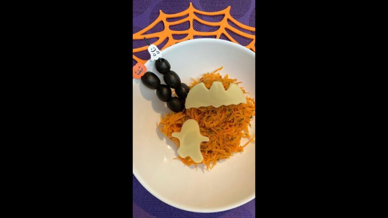 キャロットラペの作り方・レシピ！　盛り付けはハロウィン仕様でかわいいけど、味は本格的だよ！　#shorts