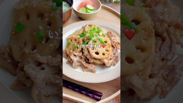 【10分おかず】豚こまとレンコンの甘酢炒め｜お弁当にもおすすめ！節約も