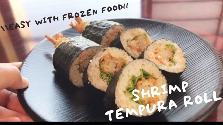【冷凍食品で簡単】照り焼きソースと海老天ぷら巻き寿司