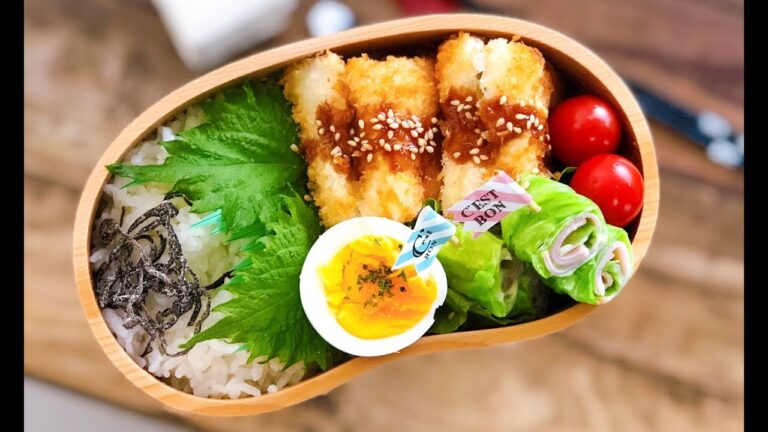 【お弁当  はんぺんチーズサンドフライ弁当】 lunchbox bento