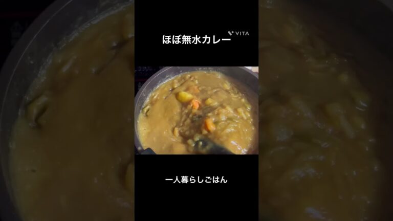 ほぼ無水カレーは焦げやすいので注意 #shorts #カレー #自炊