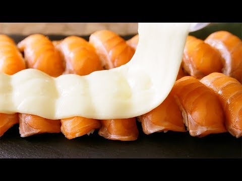 【チーズのお布団🧀💤】ラクレットサーモン寿司