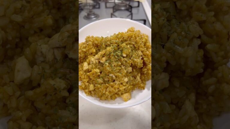 30kg痩せた男が食べている"ガーリックカレーチャーハン"の作り方を紹介します！#shorts #short