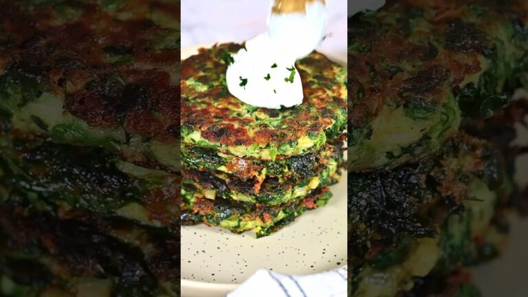 Crispy Spinach Fritters #spinachfritters #fritters #glutenfreefritters