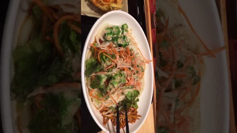 はなまるうどん　コクうまサラダうどん　と　かき揚げ