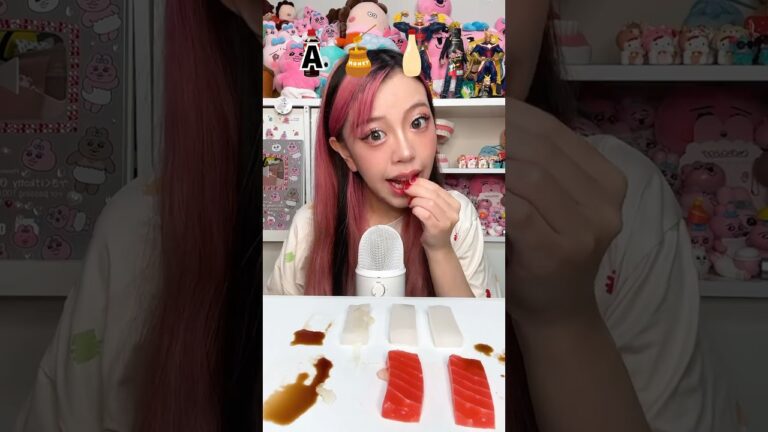 マグロとイカ食べ比べ🦑 #shorts #asmr #mukbang