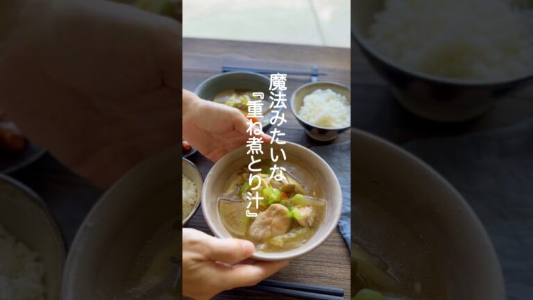 野菜を食べるとり汁【ボリュームたっぷり】#shorts #簡単レシピ #スープレシピ