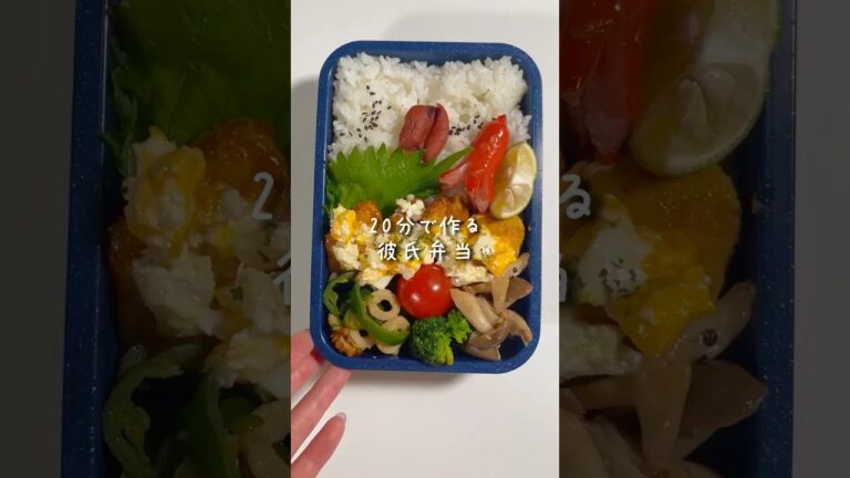 【20分で完成】揚げない♡ささみのチキン南蛮風弁当☺️ #彼氏弁当 #簡単レシピ#ささみレシピ #彼氏弁当 #旦那弁当 #簡単弁当