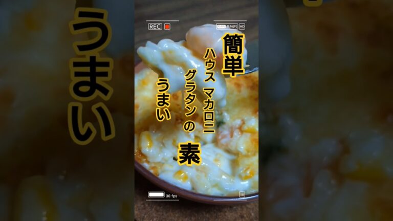 グラタン作るならコレ‼️#ハウスマカロニグラタン#料理 #おすすめ #エビ#グラタン#food #cooking #簡単#簡単料理 #shorts