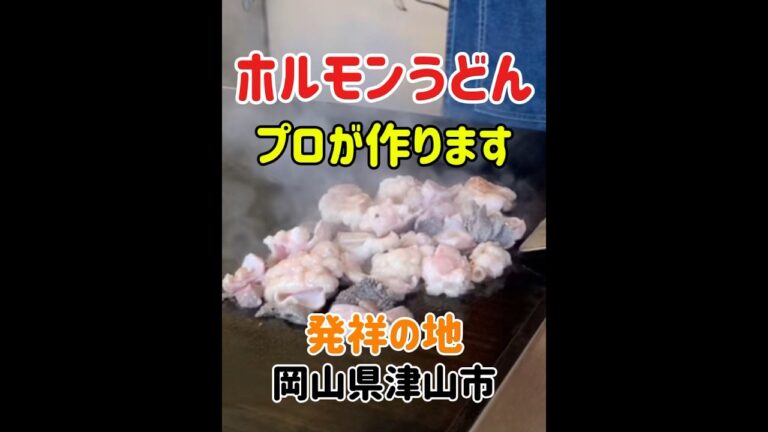 🧑‍🍳ホルモンうどん　プロが作ります※岡山県津山市#ホルモンうどん#岡山県#津山市#ご当地グルメ#郷土料理#ホルモンうどん発祥の地#ホルモン#うどん