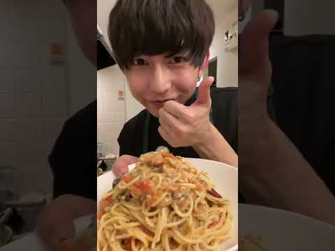 サバの水煮缶とトマトのパスタ #Shorts