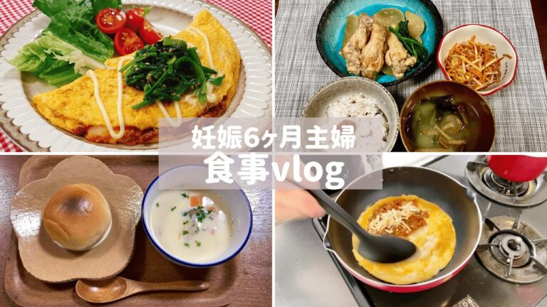 【食事vlog】妊婦の食事記録、スープと煮物【主婦/料理】