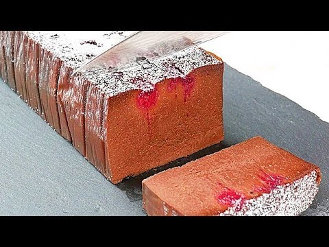 濃厚テリーヌショコラ【ラズベリーとブルーベリー】の作り方 Chocolate Terrine with Raspberry ＆ blueberries