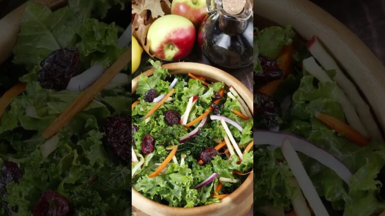 Kale Salad with Citrus Balsamic Vinaigrette! #shorts #food #salad