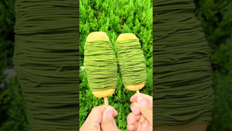 可愛い抹茶モンブラン団子