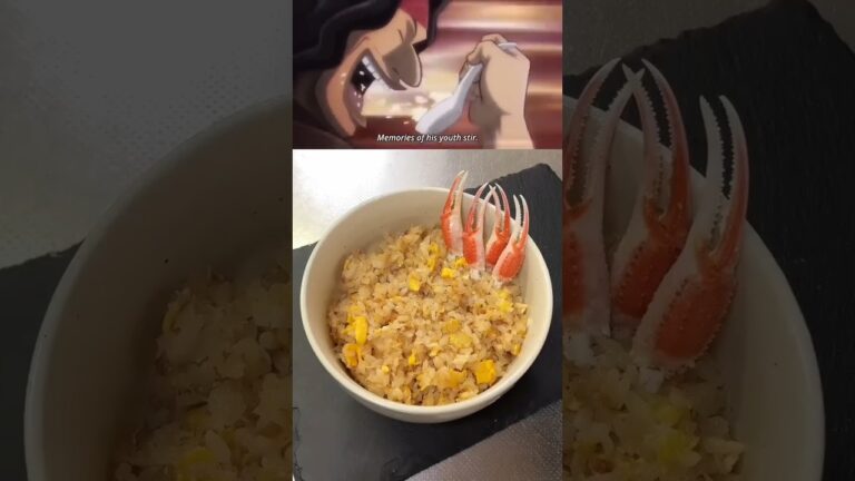 ハンチョウ大槻思い出のカニチャーハンを作ってみた#アニメ飯#漫画飯#shorts