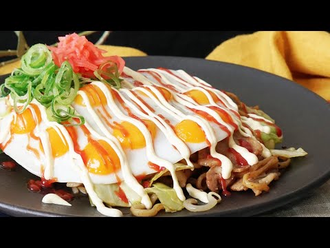 【妖怪レシピ】百目オムそば🍳
