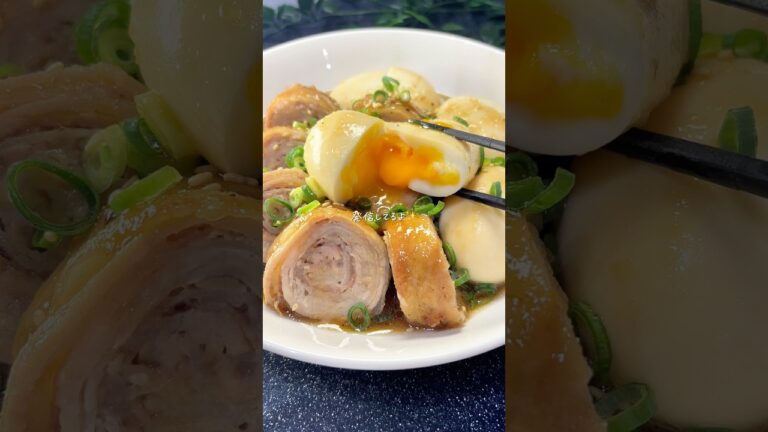 豚バラで簡単/くるくる豚角煮