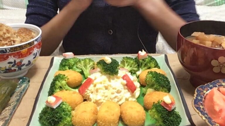 20181101 少しだけ咀嚼音 コロッケ ご飯 お味噌汁 ぬか漬け トマト 食べるだけ 一人飯 飯枠 飯動画 Mukbang eating show ASMR