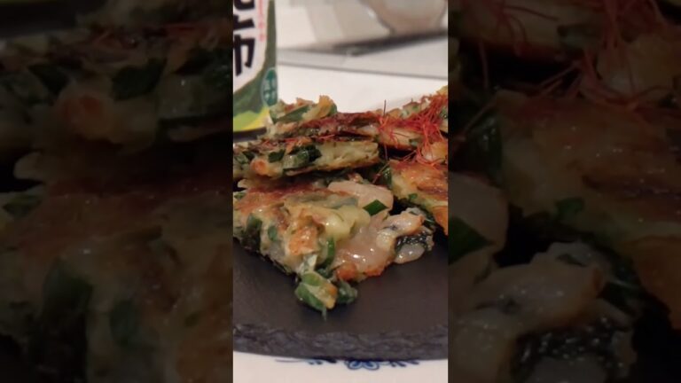 🔥シーフードミックスで海鮮チヂミ❤️想い出の曲❤️懐メロ😁 家庭料理#shortsvideo #shorts