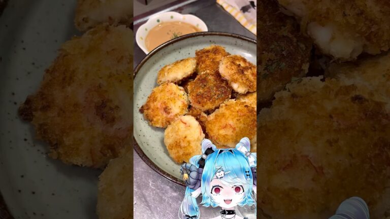 【子持ち主婦Vtuber】ヤケクソ実写クッキング【はんぺんとカニカマのなんちゃって海老カツ】 #料理 #主婦 #recipe #cooking #vtuber #shorts