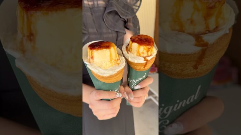 【絶品ぷるぷる自家製プリンクレープ🍮】 #クレープ #japanesefood