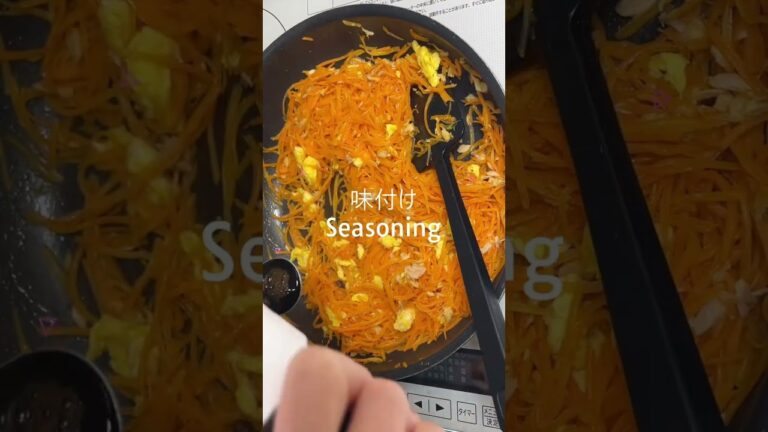 【冷凍保存可】ほっこり味の人参しりしり🥕お弁当にも🍙#shorts