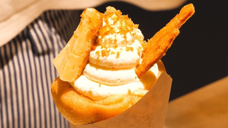 神戸で行列のできるパンケーキ屋🥞のチーズ蜂蜜🍯クレープ [東京・渋谷クレープ職人 | Japanese dessert crepes] Delicious cheese honey crepe