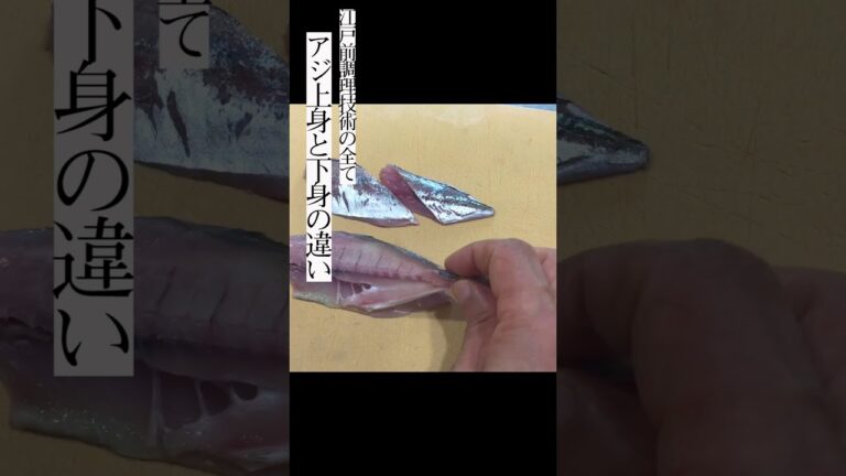 アジの上身と下身の切り方の違いを解説 #Shorts