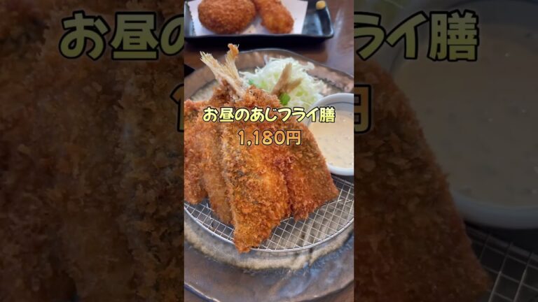 【苫小牧】老舗とんかつ屋のアジフライが絶品！ふわサク食感に感動した件　 #北海道グルメ　 #苫小牧グルメ