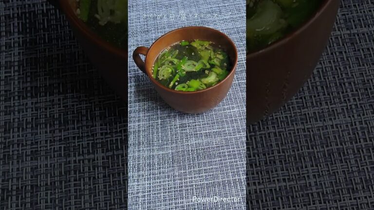 【簡単料理】わかめと豆腐とネギのスープ♡#shorts