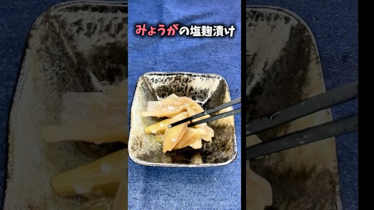 みょうがの塩麹漬け｜簡単発酵おかず