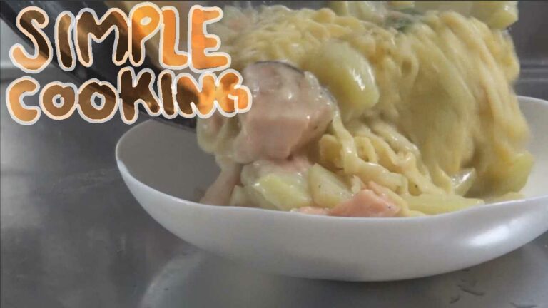 鮭の白味噌ソースパスタの作り方、レシピ