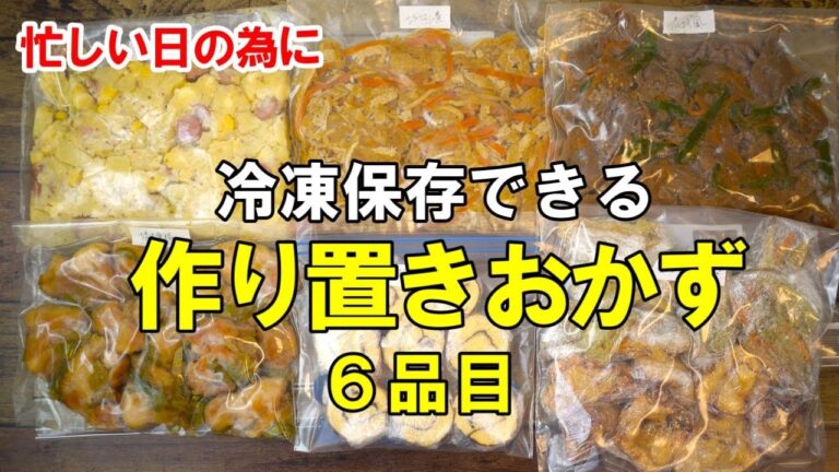 再UP！『冷凍作り置きおかず６品！』☆忙しい日に便利！レンチンですぐ食べられるおかずレシピ！☆