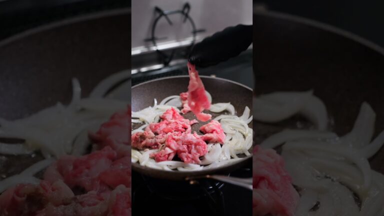 【10分で作れる】牛肉と玉ねぎのデミ風パスタの作り方 [パスタレシピはBINANPASTA] #shorts