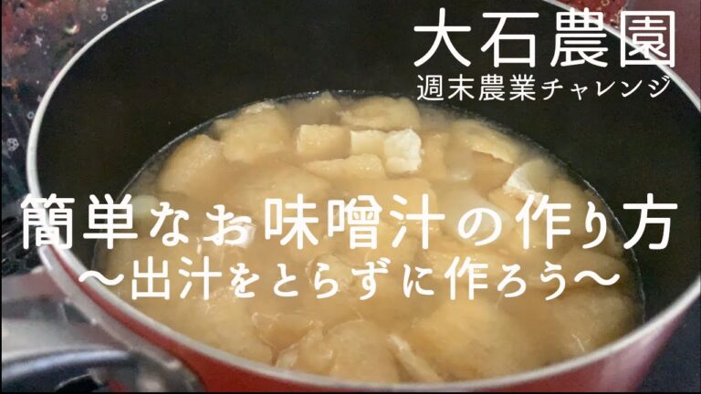 【農家飯】簡単なお味噌汁の作り方【料理男子】How to make Miso soup!