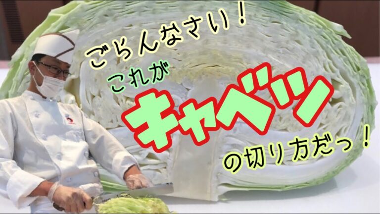 ごらんなさい！これがキャベツの切り方だっ！