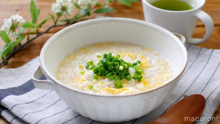 【たまご雑炊】メイン食材はごはんと卵だけ！夜食や小腹が空いた時に♪